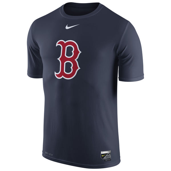MLB Men Boston Red Sox Nike Authentic Collection Legend Logo 1.5 Performance TShirt Navy->->Sports Accessory